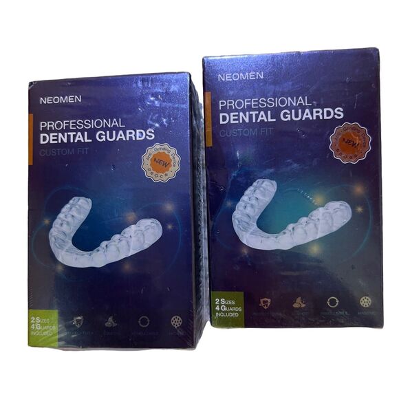 Neomen Professional Dental Mouth Guards 2 Sizes Pk of 4 Per Box- Set‎ Of 2 Boxes - Picture 3 of 6